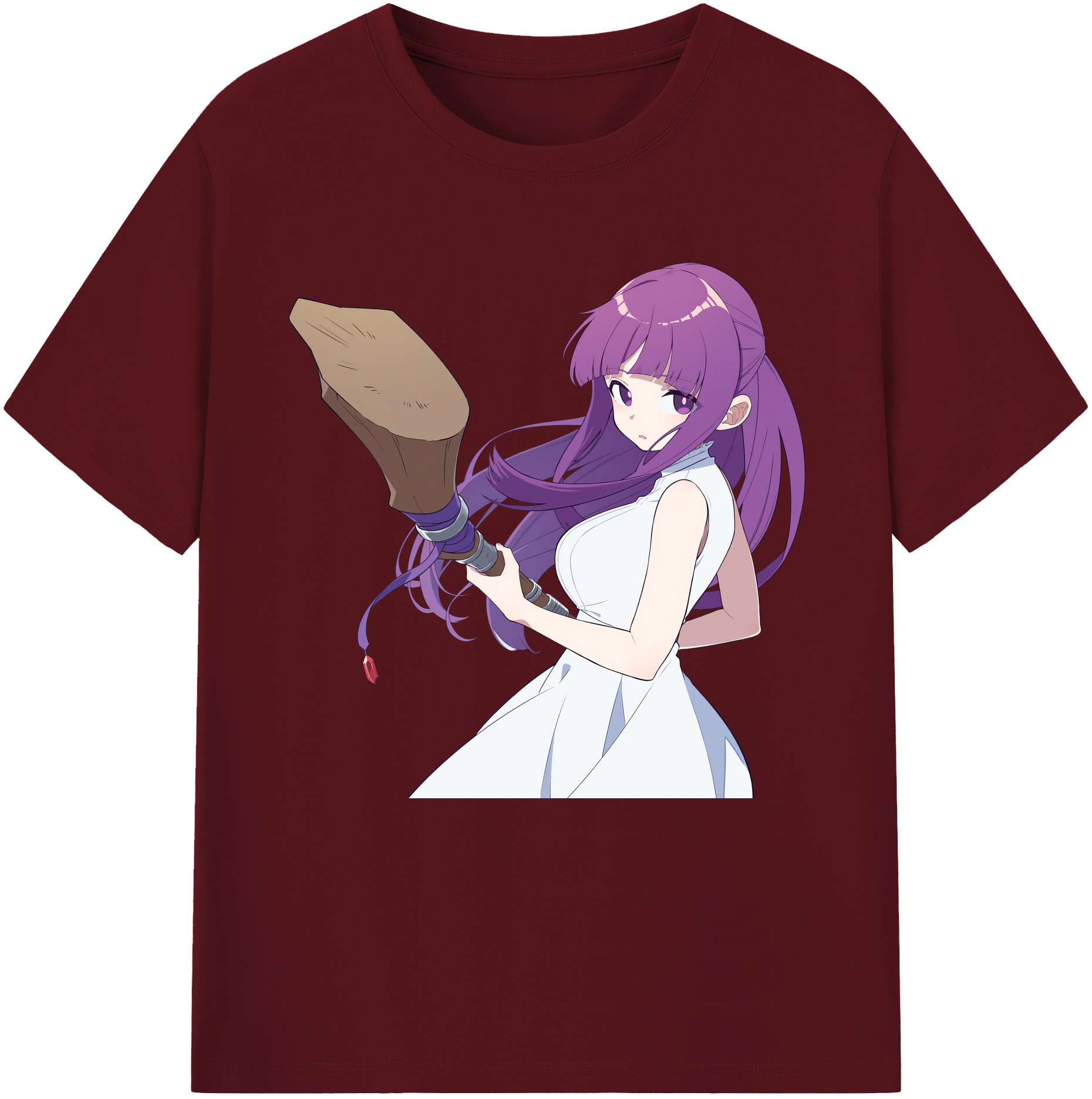 （画像用） 葬送のフリーレン Frieren 綿100％半袖Tシャツ（フロントプリント）